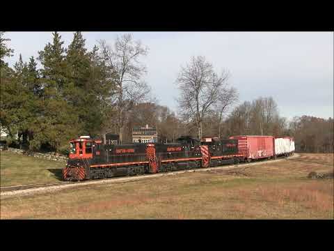 Three repainted locomotives on Grafton & Upton Railroad - 11/2025