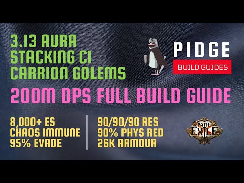 200M Sirus DPS Full Build Guide | CI Aura Stacking Carrion Golems | 3.13 Ritual
