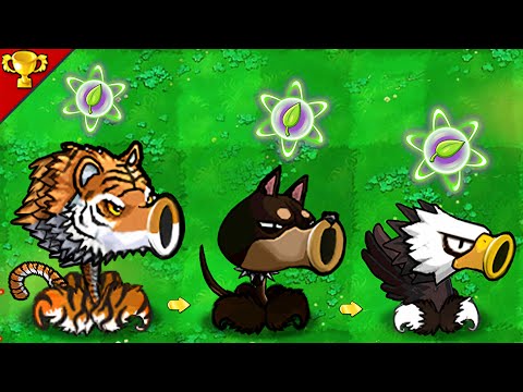 Plants vs Zombies : Peashooter Team Animal ( Tiger vs Dog vs Bird )
