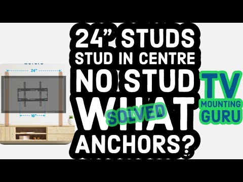 How to mount tv on 24” stud walls? Studs are too far apart? How to mount tv to be centred?