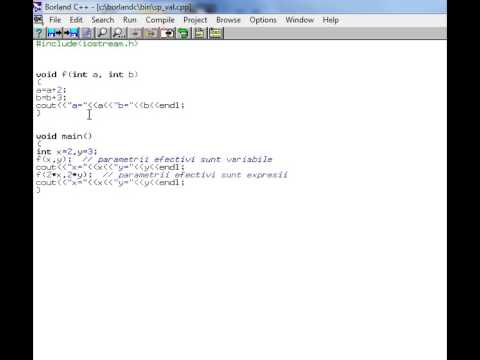 C++ | Subprograme | Parametrii transmisi prin valoare