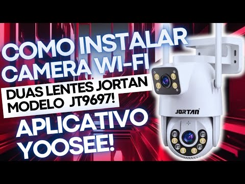 Veja como instalar a câmera wi-fi rápido e fácil Jortan duas lentes, conheça as principais funções.