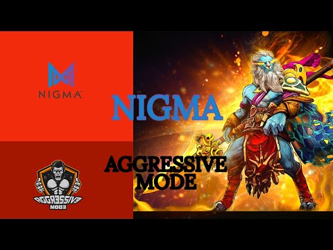 NIGMA vs Aggressive Mode — 18min GG!  Miracle Going Mid = GG