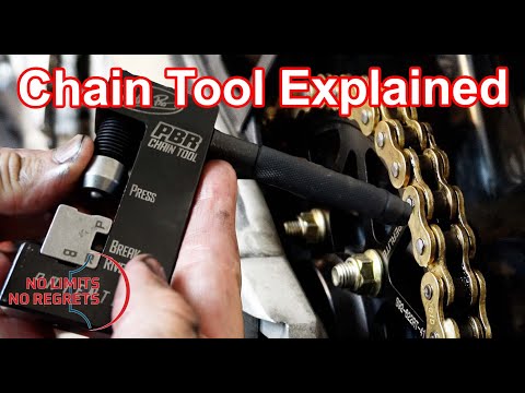 EASY How to use Motion Pro PBR CHAIN TOOL - MOTORCYCLE Chain REPLACEMENT Master Link