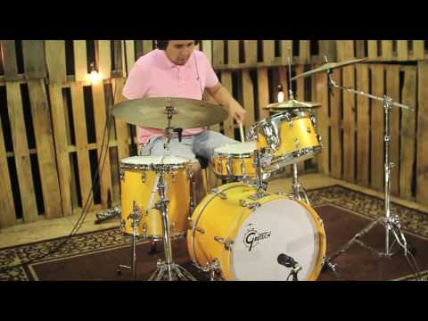 Gretsch USA Custom in Satin Sun Amber Shell Pack