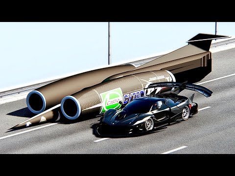 Ferrari FXX-K EVO GTR Concept vs SSC Thrust at Drag Race 24 KM