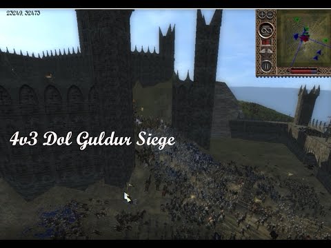 SIEGE OF DOL GULDUR 4v3 SMACKDOWN - Third Age Total War Mod Gameplay