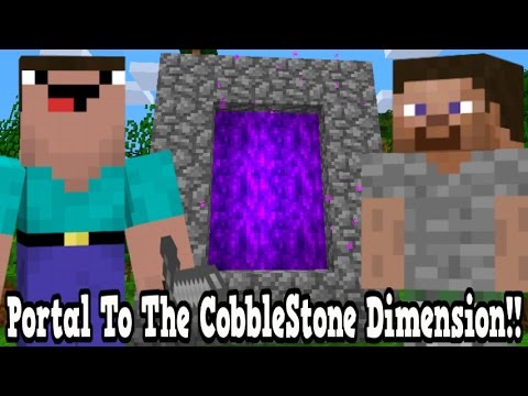 SmoothMarky - Minecraft How To Make A Portal To The CobbleStone Dimension - CobbleStone Dimension Showcase!!