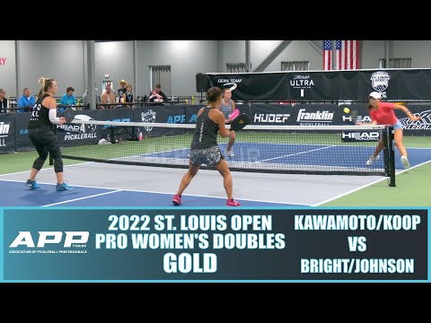 2022 St. Louis Pickleball Open Pro Women's Doubles Gold: Kawamoto/Koop VS Bright/Johnson