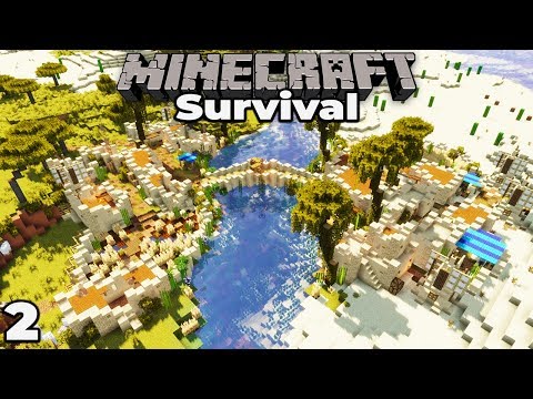 BUILDING PILLAGER DEFENCES : Minecraft 1.14 Survival Let's Play #2 : Building with fWhip