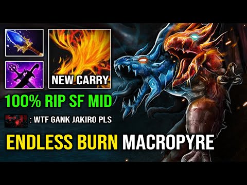 How to Solo Mid Jakiro Against SF in 7.32d with Unlimited Burning Macropyre DPS Dota 2
