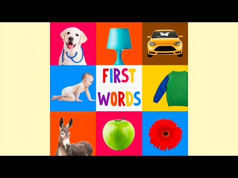 My First Words | Flash Cards With Sound For Toddlers | First Step Learn To Read #vocabularywords