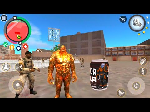 Rope hero vice town new update game | Mutant vs military base with transformer car | Games on