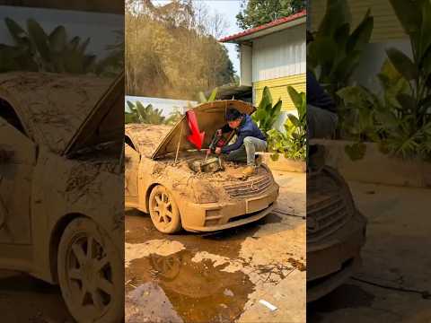 اشتريت كاديلاك بـ 400 يورو فقط… لن تصدق ما حدث بعد تنظيفها! 😱🚗 (تحول صادم)#shorts #automobile