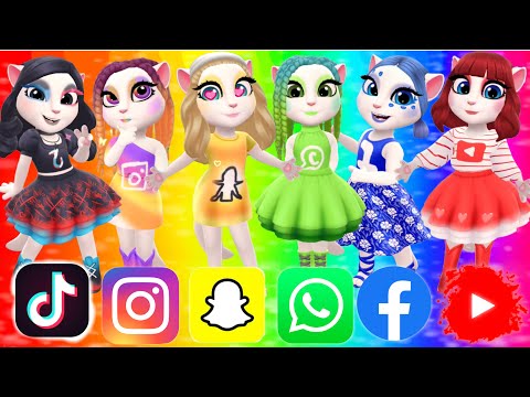 My Talking Angela'm 2 😻 || Social Media | Tik Tok , Instagram, Snapchat, Whatsapp, Facebook, YouTube
