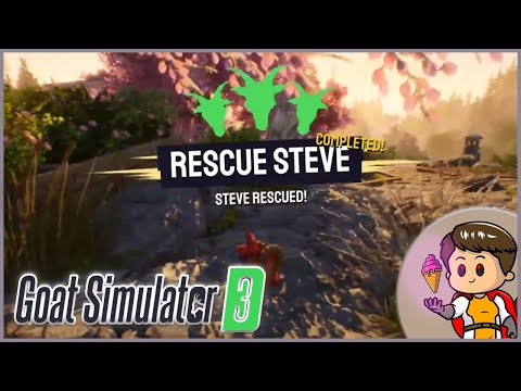 Goat Simulator 3 : Rescue Steve (Don't let Steve drown)