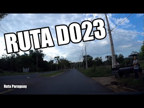 Ruta D023 de Piarayu a Paraguari - Conducir en tiempo real - Driving in Paraguay