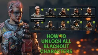 #Blackout# How to Unlock ALL 10 multiplayer Blackout Characters