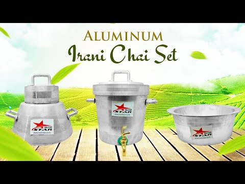 Nutristar Silver Irani Chai, Irani Chai Set, Aluminum Irani Chai Set, Chai Bartan, Tea Cooking Vessel, 12kg