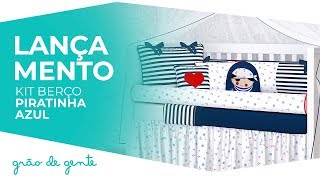 Kit Berço Piratinha Azul Marinho - Grão de Gente