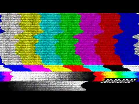 TV Color Bars - Distorted with Static and Timecode