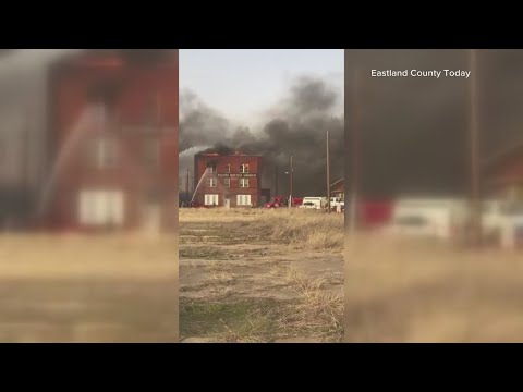 Fire engulfs small Texas city's historic church building