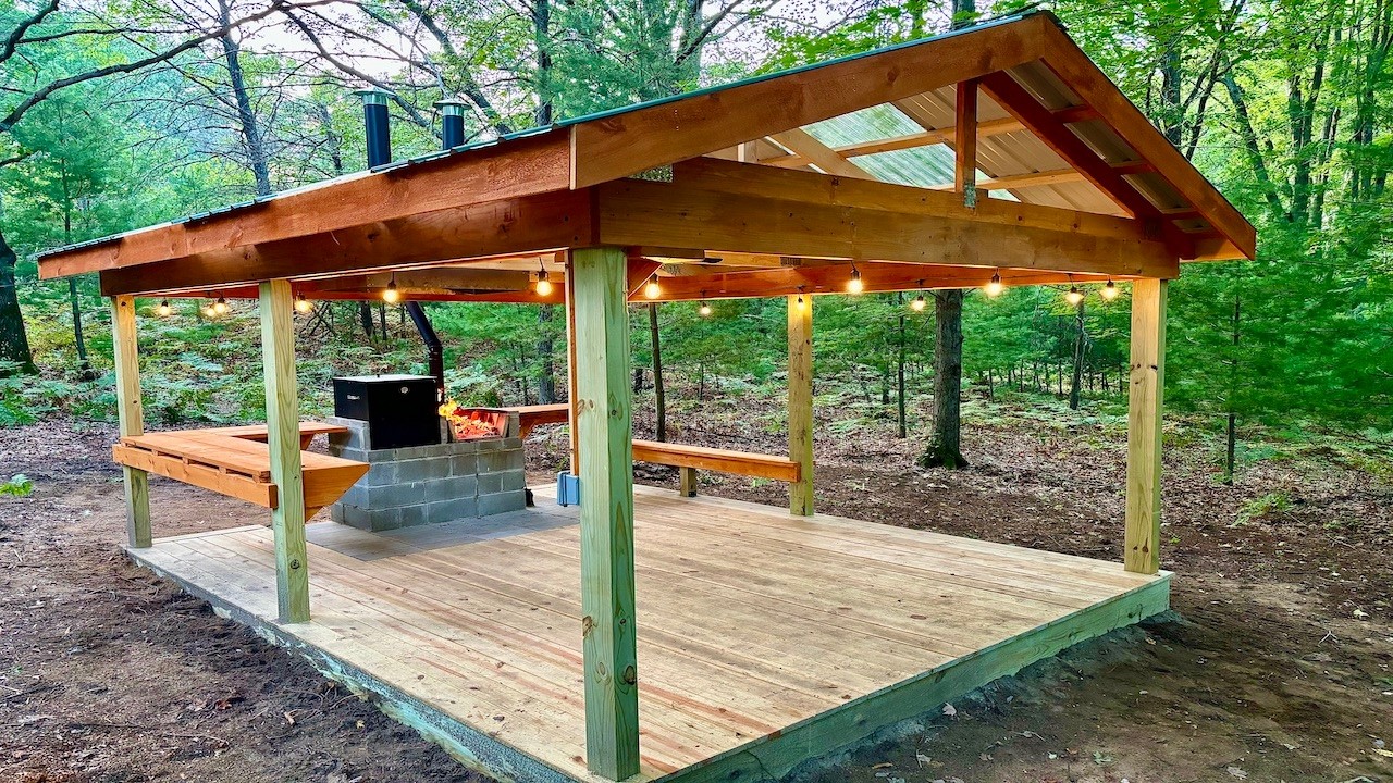Building a Finished outdoor kitchen for the off grid cabin