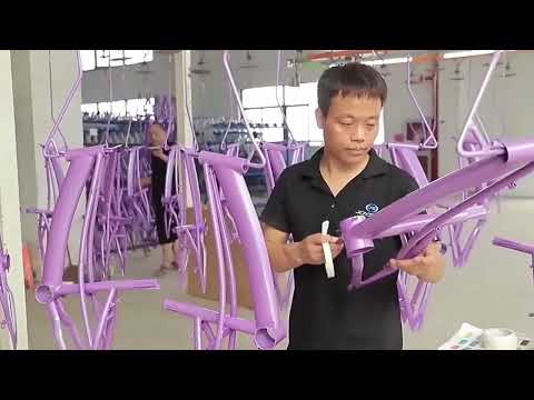 ​​​​​​​O processo de fabricação de mountain bike e bicicletas na fábrica da China