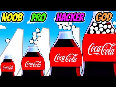 NOOB vs PRO vs HACKER vs GOD - Coca Cola and Mentos (Drop and Explode)