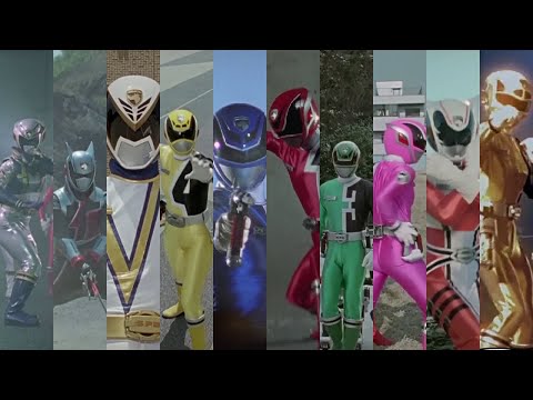 Tokusou Sentai Dekaranger - Each Ranger's Henshin/Transformation