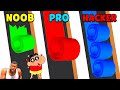 NOOB vs PRO vs HACKER in COLOR ROLL 3D with SHINCHAN and CHOP FRANKLIN
