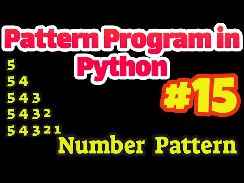 Pattern Program In Python 15 Numbers Triangle