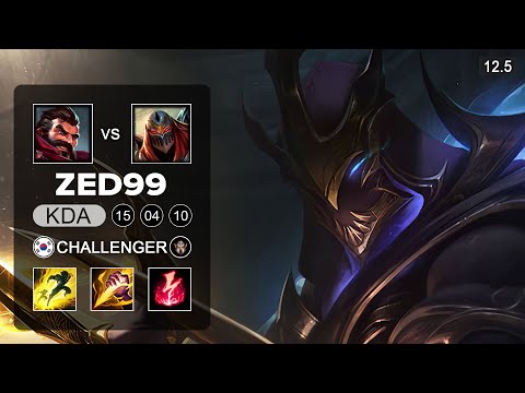 ZED99 Zed Jungle vs Graves - KR Challenger - Season 12 Patch 12.5