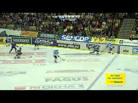 PSG Zlín vs. HC Škoda Plzeň 3:4 ve 2. prodl. (7. zápas finále extraligy 21.4.2013)