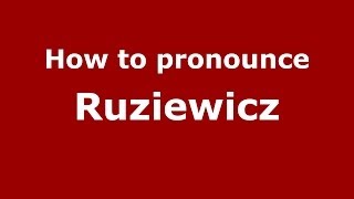 How to pronounce Ruziewicz
