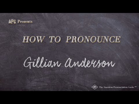 How to Pronounce Gillian Anderson (Real Life Examples!)