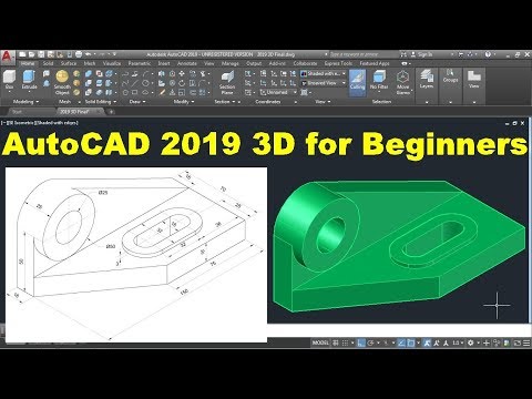 AutoCAD 2019 3D Tutorial for Beginners