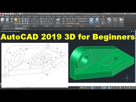 AutoCAD 2019 3D Tutorial for Beginners Video