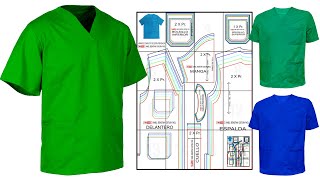 CHAQUETA PARA MEDICO - MOLDE GRATIS talla M