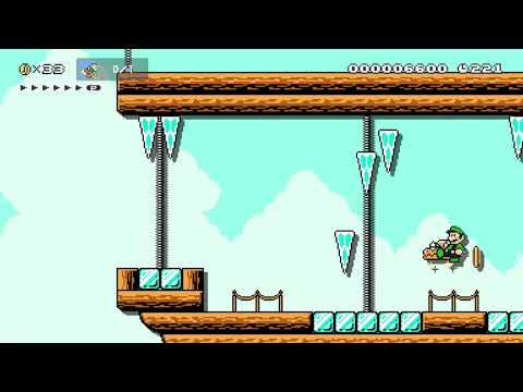 W3-5 Larry's Ice-Cold Airship by Jystic 🍄 Super Mario Maker 2 #aib 😶 No Commentary