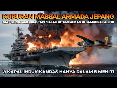 Sombongnya Jepang Bangunkan Raksasa Tidur! Amerika Tumpas 3 Kapal Induk-nya dalam 5 Menit.