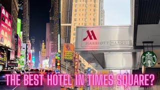 New York Marriott Marquis Times Square 🏙️ Premier Corner Room Tour #nyc 