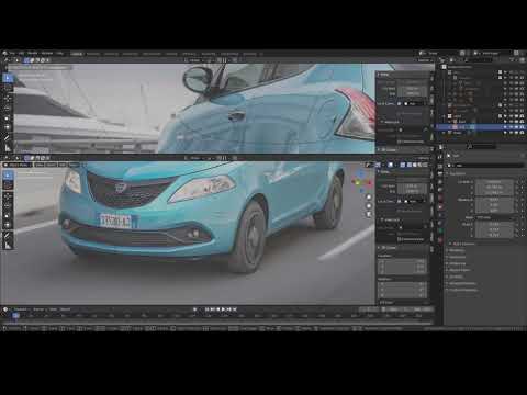 [no audio] [part 1] car perspective modeling: setting up cameras and splines