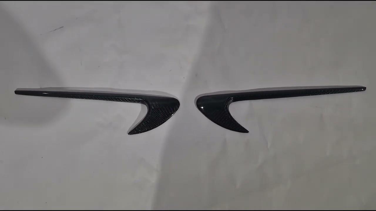 Mercedes E-сlass W213 2016-2023 рр. Накладки на передні крила (Карбон) Video 1