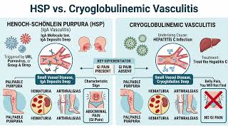 HSP and Cryoglobulinemic vasculitis  USMLE