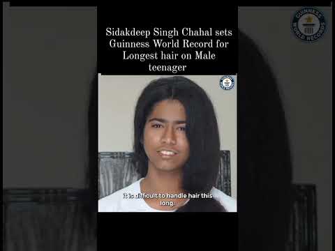 World's Longest Hair on Male Teenager | Guinness World Record.