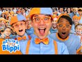Blippi Vs 150 People In The Be Like Blippi Challenge Blippi Ultimate Roadtrip Kids Videos