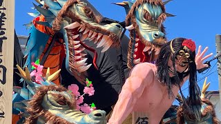 令和7年度土崎港曳山祭り　穀保町へ向かう曳山　2025年7月21日