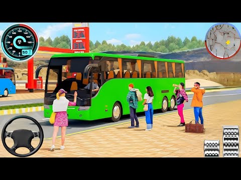 City Coach Bus Driving Simulator game - Off Road Coach Bus Simulator 3D Game 2025- Android Gameplay