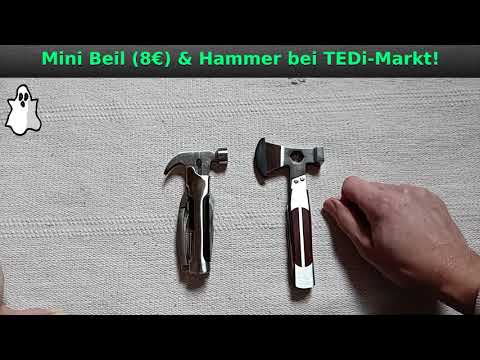Für 8€ bei TEDi: Ein Mini-Beil/Hammer + Messer,Säge,Feile,Kapselheber (Stand: 09.12.2024)